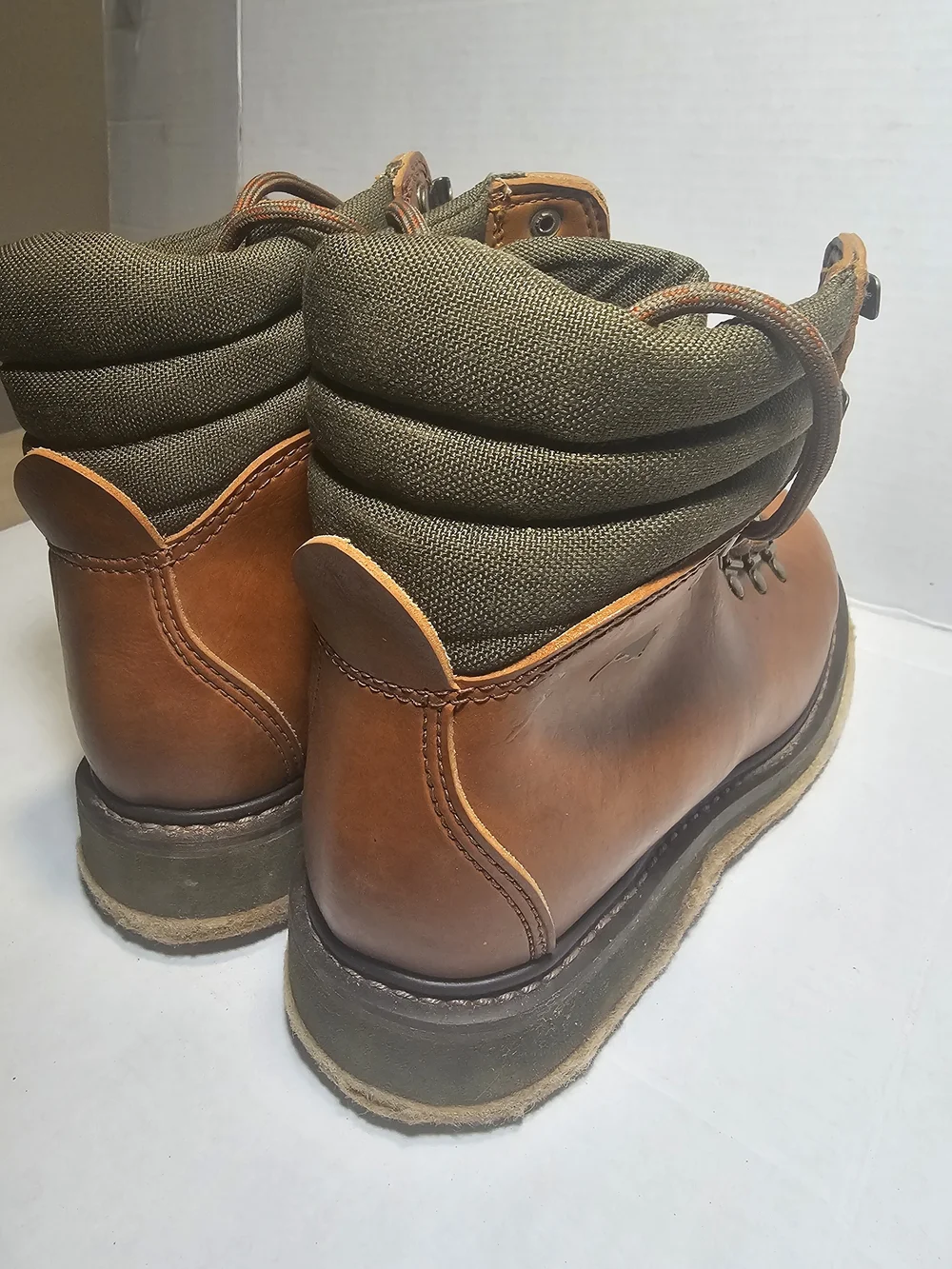 Simms Men's Brown Leather Hiking Boots Size 7